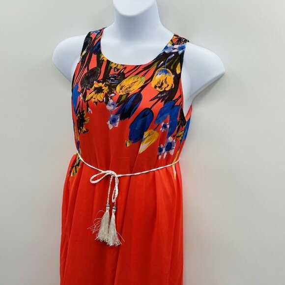 Womens Large Chiffon Floral Swim Suit Cover-Up Maxi Dress Beachwear Resortwear - Picture 2 of 4